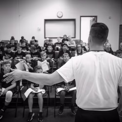 Andrew teaching kids