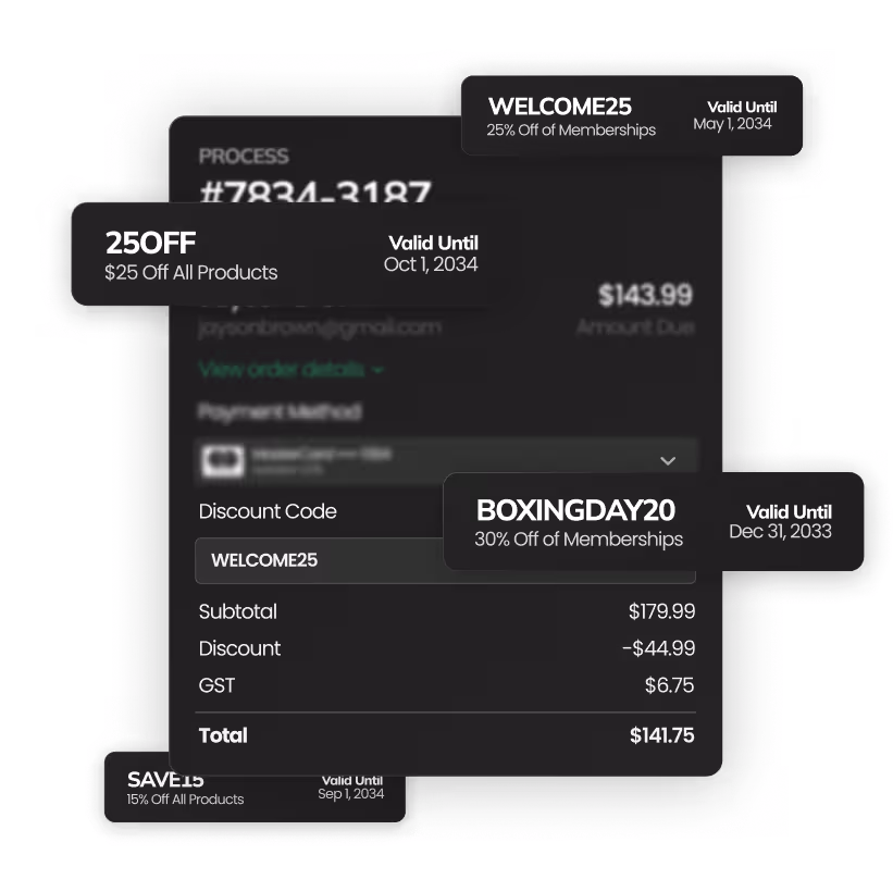 Graphic of a payment process with coupons