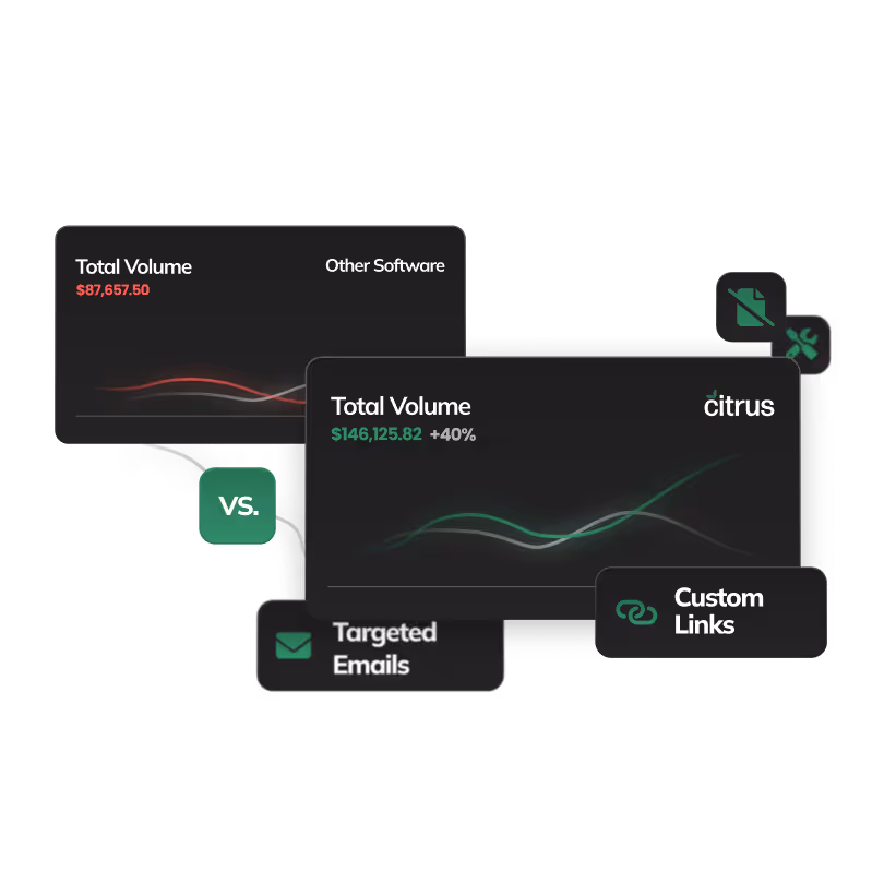 Graphic of revenue compared to a competitors
