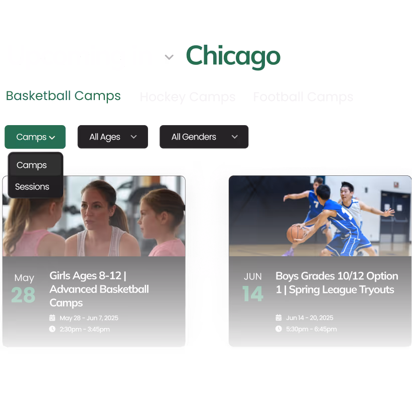 Graphic of upcoming events in Chicago