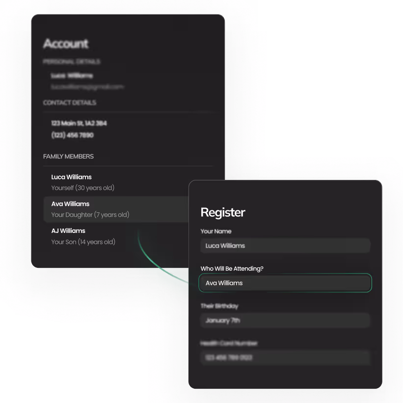 Graphic of easy registration