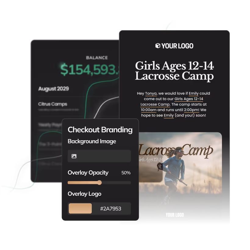 Lacrosse graphic showing branding and marketing
