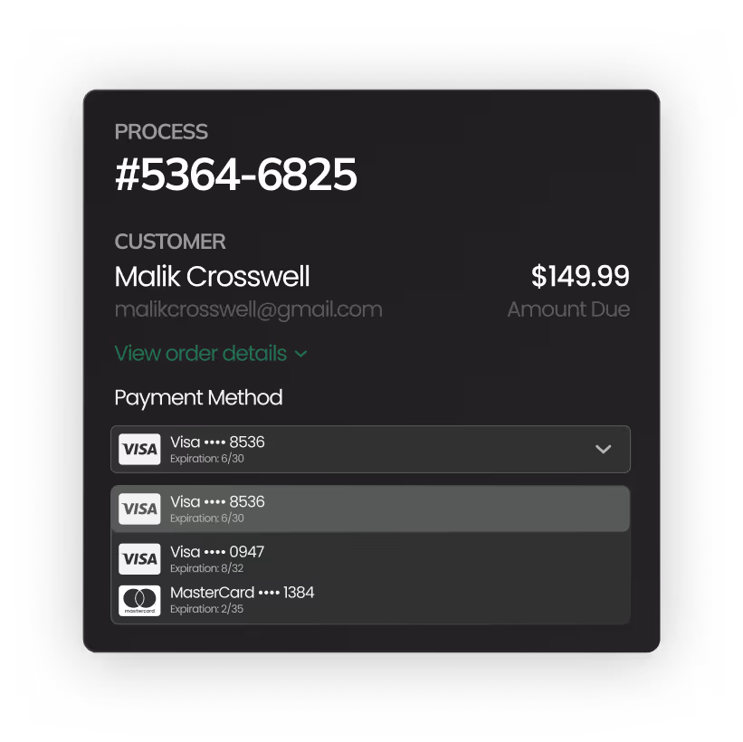 Graphic of a payment process