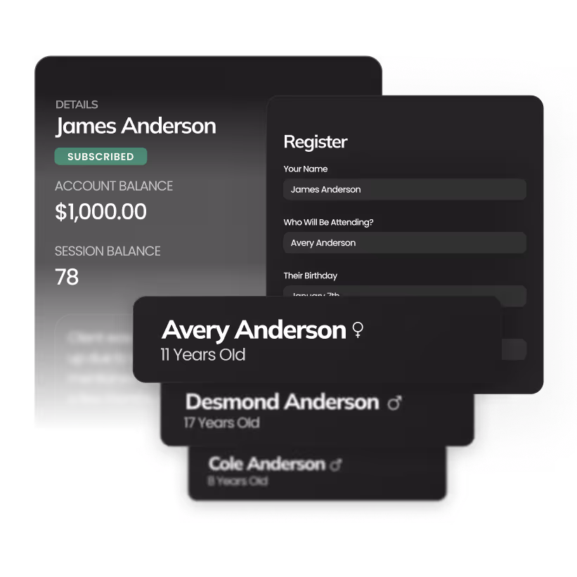 Graphic of a families information
