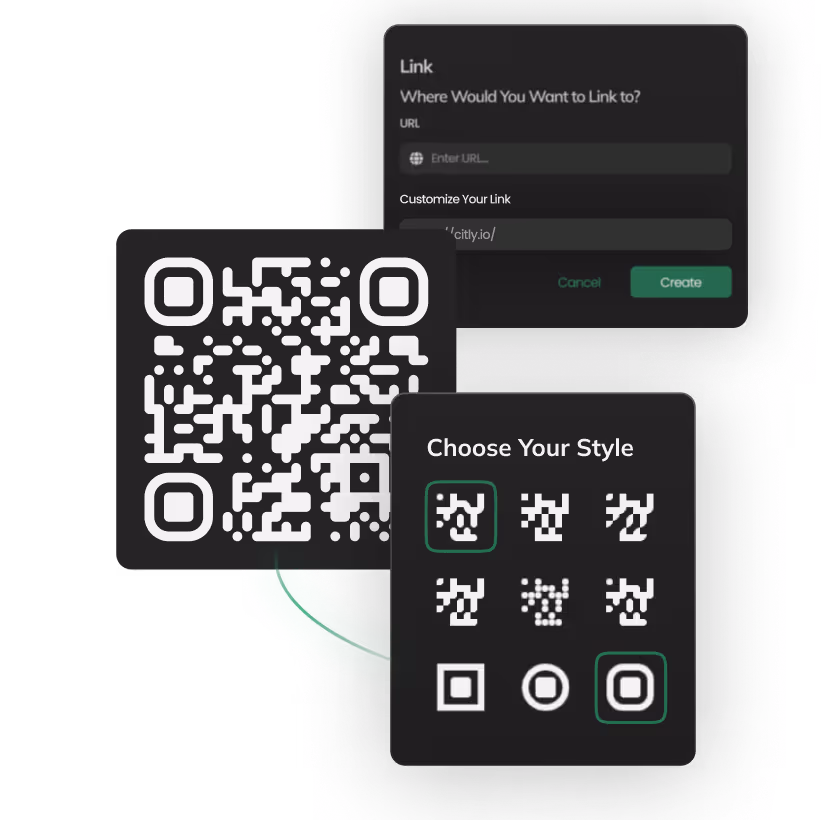 Graphic of the creation of a QR Code