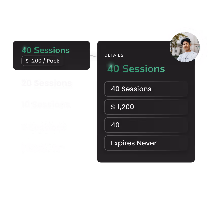 Graphic of session packs