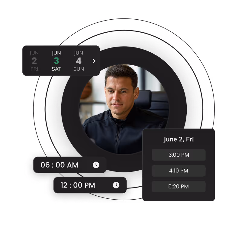 Graphic of a time picker